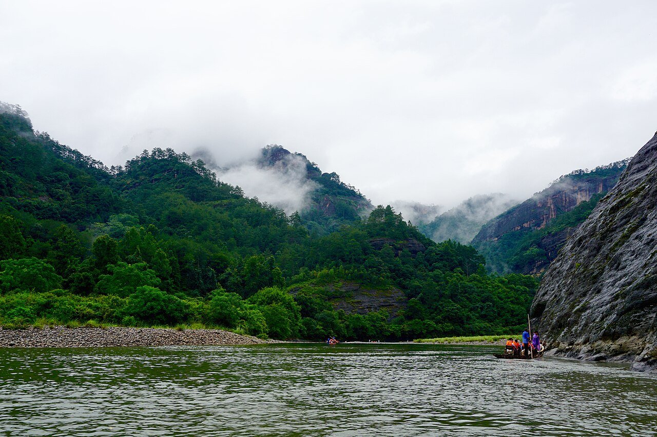 Bamboo rafts on the Nine-Bend Brook at Wuyi
