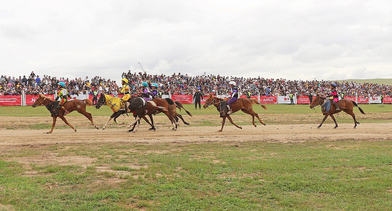 Horse racing at the Naadam festival