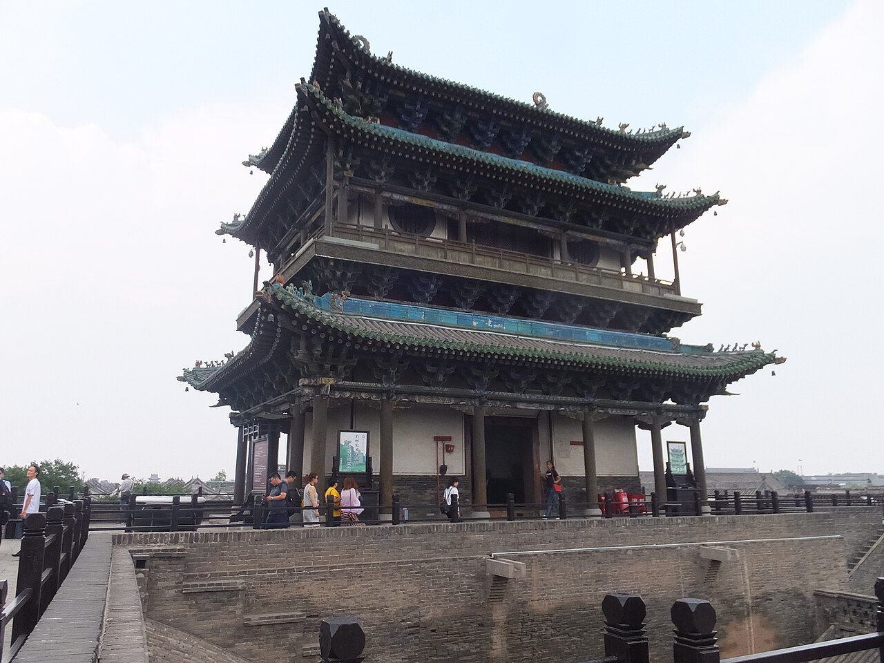 The ancient city wall and rooftops of Pingyao, Shanxi